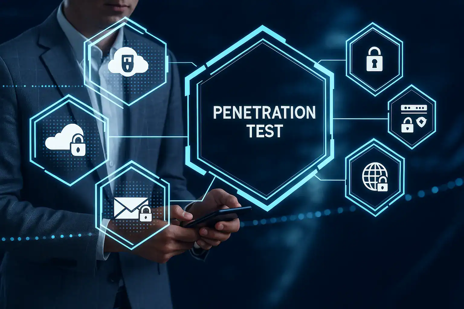 digital interface showcasing penetration testing as a service